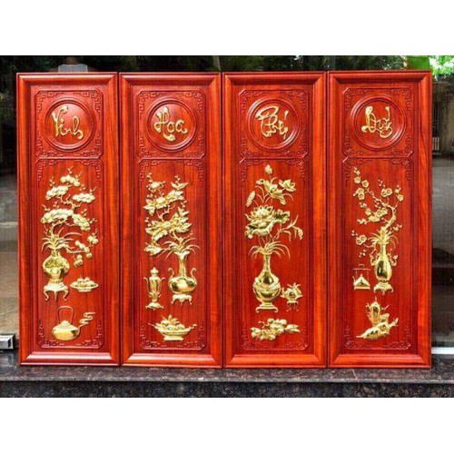 Tranh Tứ Bình Vinh Hoa Phú Qúy